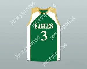 Custom elk nummer heren jeugd/kinderen cj mccollum 3 glenoak middelbare school groene basketbal jersey 2 top gestikt s-6xl