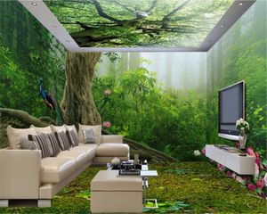 Taille sur mesure Tout Fond d'écran 3D Fantasy Forest Forêt originale pléniers en trois dimensions 3D Thème Espace texte Fond mur