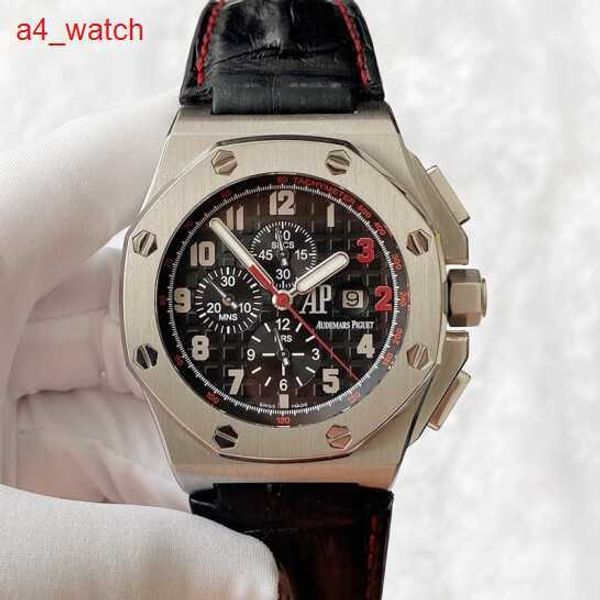 Regarder AP Custom AP Watch Royal Oak Offshore Series Limited Edition Red Inversed Time Standard Automatic Mechanical Mens Watch 26133st Precision Steel 48mm 48 mm