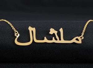 Collier de nom arabe personnalisé Silver Gold en acier inoxydable personnalisé Islam Collier Arabe Collier Gift pour maman Drop8601650