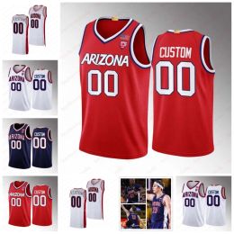 Camiseta de baloncesto personalizada de los Arizona Wildcats Jaden Bradley 2 Caleb Love 16 Keshad Johnson 1 Filip Borovicanin 12 Will Kuykendall Camisetas de Arizona