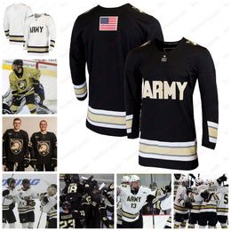 Maillots de chevaliers noirs de l'armée personnalisés Lucas Kanta Hunter McCoy Max Itagaki Brett Abdelnour Sean Vlasich Stephen Willey Joey Baez Maillot de hockey de l'armée