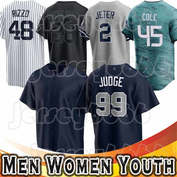 99 Aaron Judge Baseball Jerseys 45 Gerrit Cole 2 Derek Jeter 22 Juan Soto 3 Babe Ruth 11 Anthony Volpe Anthony Rizzo Mantle Giancarlo Stanton Gleyber Torres DJ LeMahieu