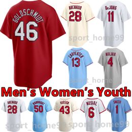 2024 Custom 46 Paul Goldschmidt Jersey 28 Nolan Arenado 40 Willson Contreras 16 Nolan Gorman 21 Lars Nootbaar 19 Tommy Edman Jordan Walker Masyn Winn honkbalshirts