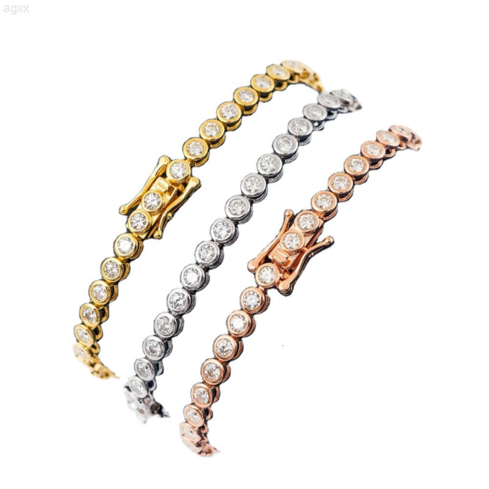 Bracelet de Tennis personnalisé Au750 cultivé en laboratoire, Bracelet de Tennis en diamant 18 carats, chaîne de Tennis en diamant fin cubain