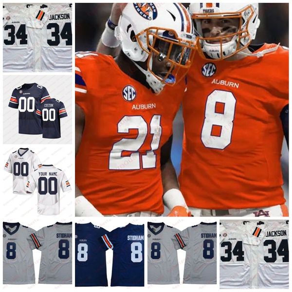 Maillot de football personnalisé Auburn Tigers War Eagle 2 Cameron Newton 8 Jarrett Stidham 34 Bo Jackson 10 Bo Nix 28 Jatarvious Whitlow 33 K.j.