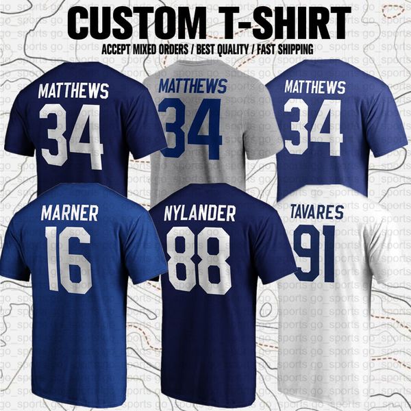 T-Shirt personnalisé de marque pour Fans du Club de Hockey américain, Auston Matthews, William Nylander, John Tavares, Wendel, Clark, Mitchell, Marner