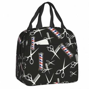 Personnalisé Baber Shop Coiffeur Hair Drer Outils Sac à lunch pour femmes Hommes Chaud Refroidisseur Boîte à lunch isolée pour enfants école x1xB #