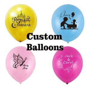 Ballons personnalisés imprimant votre propre nom personnalisé autocollant publicité fête d'anniversaire Ballons en aluminium pour personnalisé 240130
