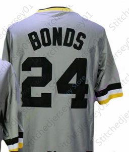 Custom Barry Bonds Baseball porte vintage gris à fines rayures 24 25 Home Away Jaune Rétro Noir Crème ASU Blanc Bouton Personne Patch Pull HOMMES