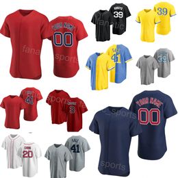 Baseball personnalisé 18 Adam Duvall Jersey 10 Trevor Story 39 Christian Arroyo 12 Connor Wong 30 Rob Refsnyder 20 Yu chang 3 Reese McGuire Flexbase Couture Homme Enfants Femme H-W