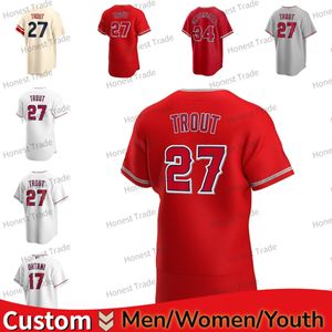 Personnalisé Shohei Ohtani Mike Trout Jersey Noah Syndergaard Adell Anthony Rendon Davidson Fletcher Quijada Soto Sandoval Blanc Rouge Cousu Maillots Connect 2022 2023