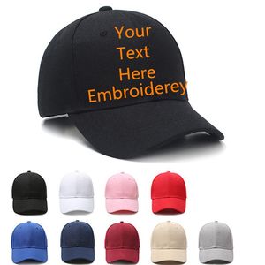 Casquette de Baseball Personnalisée Brodée Votre Propre Texte Coton Réglable Snapback Chapeau Papa Hat264w