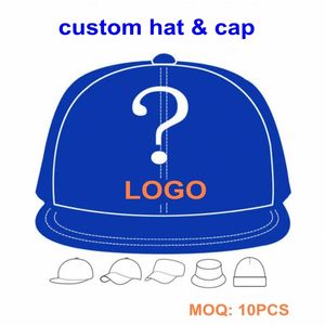 Custom Baseball Caps Verstelbare Platte Rand Hip Hop Snapbacks Hoeden Borduurwerk Afdrukken Logo Volwassen Mannen Vrouwen Kids Maat Beschikbaar