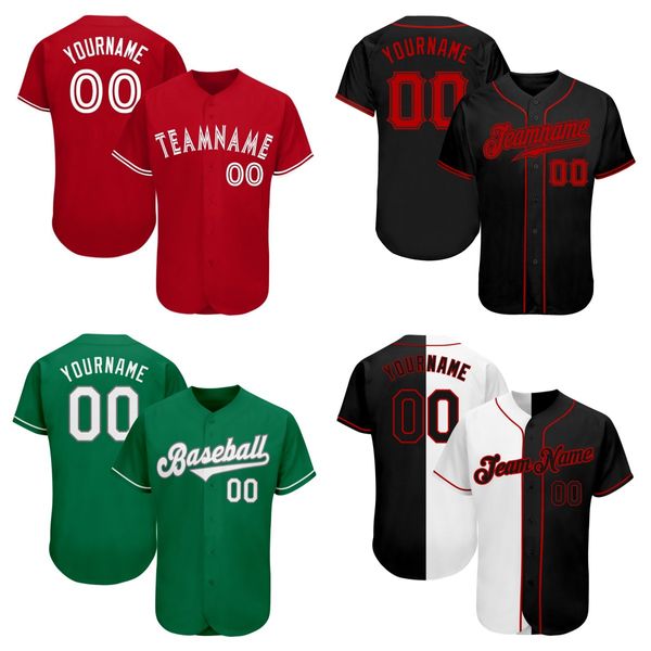 Maillot de Baseball personnalisé boutonné chemises de Baseball imprimées personnalisées lettre numéro uniforme de sport pour hommes femmes jeunes