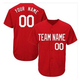 Les chemises boutonnées en jersey de baseball personnalisées personnalisent le nom et le numéro cousus pour les hauts des fans d'hommes