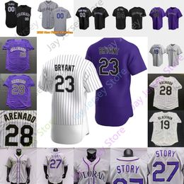 Jersey de baseball personnalisé Kris Bryant Trevor Story Charlie Blackmon Todd Helton Larry Walker Jose Iglesias Ryan McMahon C. J. Cron Raimel Tapia