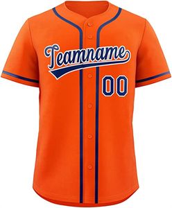 Aangepaste honkbaltrui gepersonaliseerde gestikte hand borduurjerseys mannen vrouwen jeugd elke naam elk nummer oversized gemengd verzonden oranje 2605019