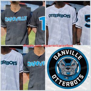Maillots de Baseball personnalisés 2021 Danville Otterbots Jersey 100% Double couture broderie Vintage hommes femmes jeunesse