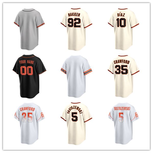 Jerseys de béisbol personalizados 22 Will Clark 33 Taylor Rogers 71 Tyler Rogers 65 Landen Roupp 7 Blake Snell 70 Kai-Wei Teng 74 Ryan Walker 62 Logan Webb 67 Keaton Winn