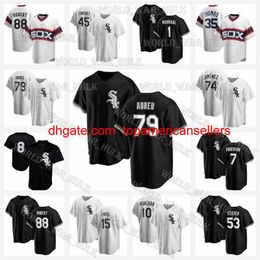 Custom Baseball Jerseys Baseball 79 Jose Abreu Jersey 88 Luis Robert 10 Yoan Moncada 1 Nick Madrigal 53 Jonathan Stiever Adam Eng