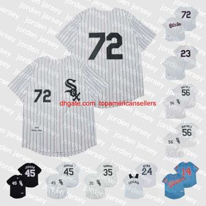 Maillots de baseball personnalisés Carlton Fisk Buehrle WYNN Michael Vintage 1972 1990 1993 Domicile Extérieur Noir Blanc Bleu Pull Mais