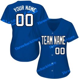 Jerseys de baseball personnalisés broderies bon marché Blue Nom n'importe quel numéro de maillot de haute qualité Produits directement Navire GRATUIT