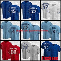 Maillots de baseball personnalisés Jersey Vladimir Guerrero Jr. Hommes Bo Bichette Femmes George Springer Jeunesse Yusei Kikuchi Cavan Bi