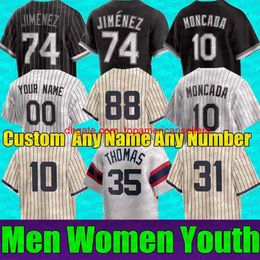 Maillots de baseball personnalisés Hommes Femmes Jeunes Maillot ElOY JIMENEZ TIM ANDERSON LUIS ROBERT S YOAN MONCADA JOSE ABREU ET