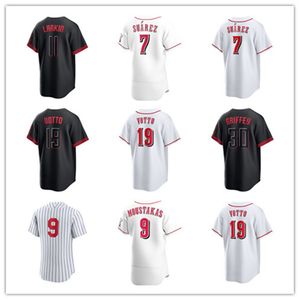 Jerseys de béisbol personalizados Hombres Mujeres Juvenil Kids 21 Hunter Greene 28 Nick Martinez 47 Frankie Montas 15 Emilio Pagan 39 Lucas Sims 31 Brent Suter 32 Justin Wilson