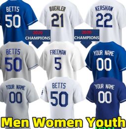 Camisetas de béisbol personalizadas Mookie Betts Freddie Freeman Chris Taylor James Outman Clayton Kershaw Julio Urias Walker Buehler Will Smith Max Muncy David Peralta Jersey