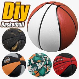 Basket-ball personnalisé bricolage basket-ball adolescents enfants sports de plein air chauds jeu de basket-ball équipement de formation d'équipe ventes directes d'usine