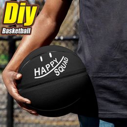 Basket-ball personnalisé bricolage basket-ball Adolescents hommes femmes jeunes enfants sports de plein air jeu de basket-ball équipement de formation d'équipe ventes directes d'usine 124192
