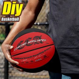 Basket-ball personnalisé bricolage basket-ball Adolescents hommes femmes jeunes enfants sports de plein air jeu de basket-ball équipement de formation d'équipe ventes directes d'usine 106276