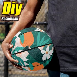 aangepaste basketbal diy basketbal adolescenten mannen vrouwen jeugd kinderen buitensporten basketbal spel team trainingsapparatuur fabriek directe verkoop 101810