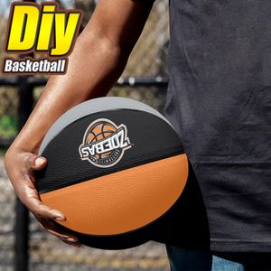 Basket-ball personnalisé bricolage basket-ball Adolescents hommes femmes jeunes enfants sports de plein air jeu de basket-ball équipement de formation d'équipe ventes directes d'usine 100578