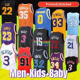 Custom Basketball Jersey College Caitlin Clark # 2 Lonzo Ball 35 Durant Jalen Rose LSU Tigers 33 Shaquille Oneal 33 Larry Bird Retro 3 Iverson James New Curry Infant Baby