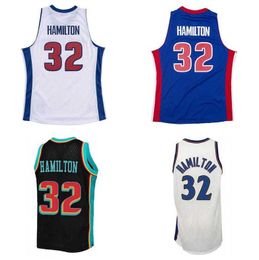 Maillot de basket personnalisé Richard Hamilton Mitchell et Ness 2003-04 finales maillots rétro classiques hommes femmes jeunesse S-6XL