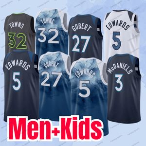 Aangepaste basketbal Reid Towns Jersey Dieng Rudy Gobert Luka Garza Mike Conley jr. Kyle Anderson Heren Gestikte Jerseys S-XXXL