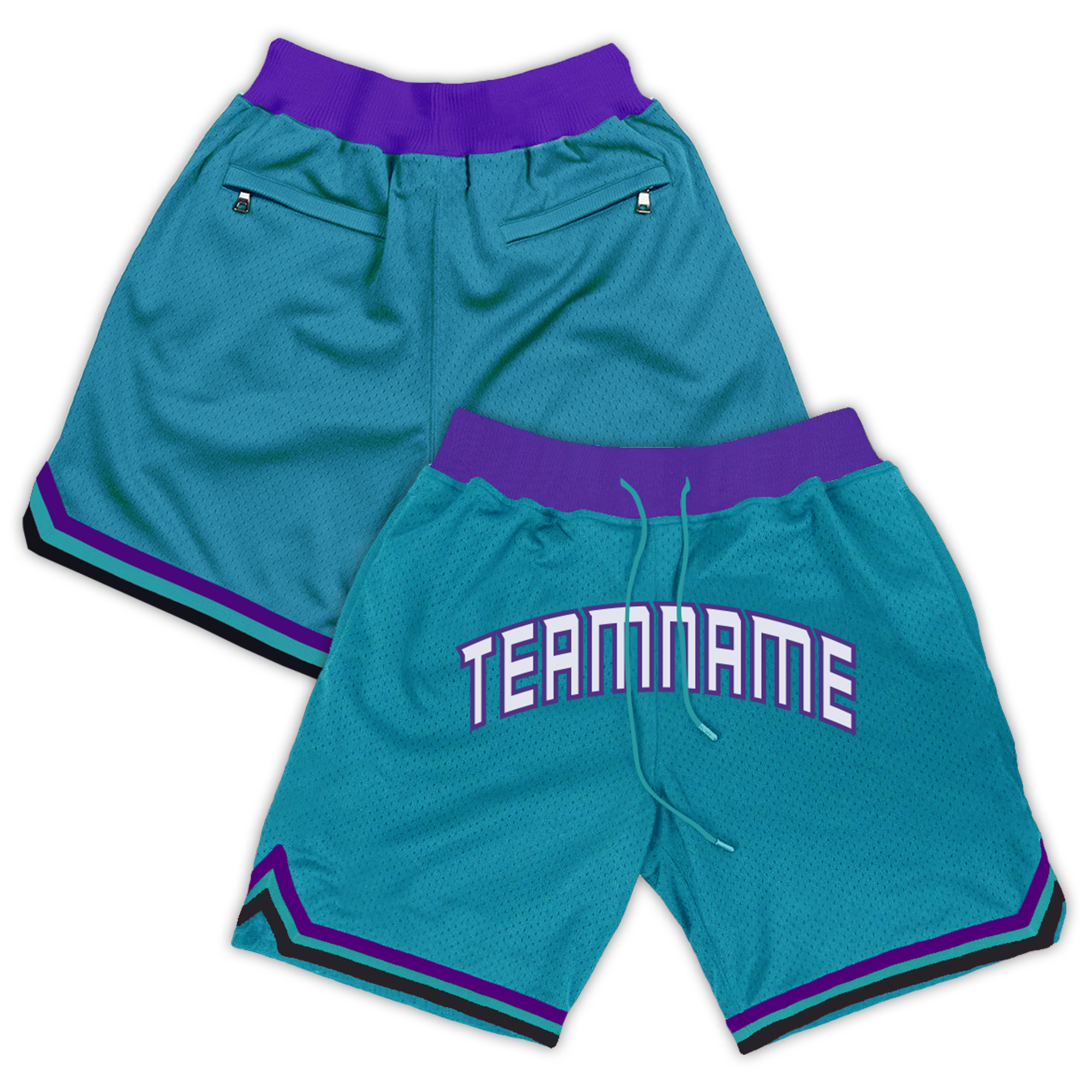 Benutzerdefinierte Basketball -Shorts bestickter Name für Männer/Kinder losen Hip Hop lässig Casual tragen Reißverschluss Pocket Atembale Sportswear Geschenk