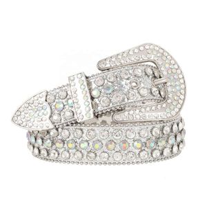 BB personnalisé livraison rapide luxe cristal hommes femmes unisexe diamant clouté strass Western étincelle concepteur ceintures en cuir