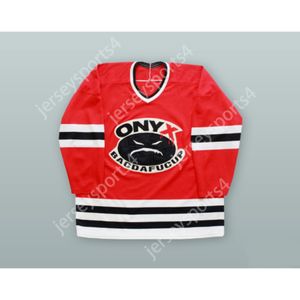 BIG DS 03 personnalisé ONYX rouge BACDAFUCUPHOCKEY JERSEY nouveau haut cousu S-M-L-XL-XXL-3XL-4XL-5XL-6XL