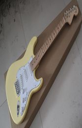 Big Headstock St Yellow Cream Yngwie Malmsteen Sacalloped Maple Forgard 6 String Electric Guitar Guitarra Drop 7285781