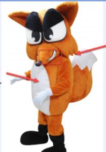 Costume de mascotte de renard à grande queue personnalisé ajouter un logo Costume de personnage taille adulte livraison gratuite