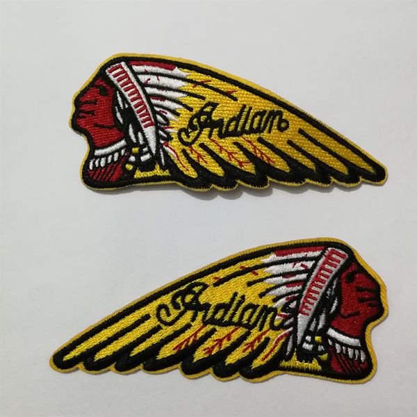 Custom Biker Indian Motorcycles Patchs Fer sur les badges de vêtements Étiquettes Badges de vêtements d'appliques Gilet veste Vêtement jeans shoe265S