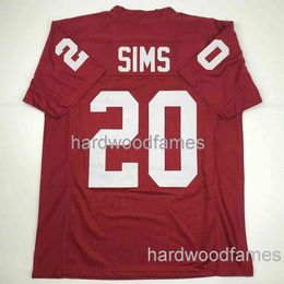 Custom Billy Sims Red College Cousted Football Jersey Ajouter n'importe quel num￩ro de nom