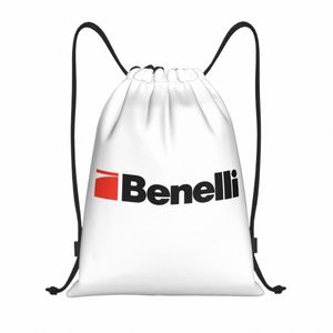 Personnalisé noir Benelli arme à feu tireur sacs à cordon femmes hommes léger sport gym sac à dos de stockage p07I #