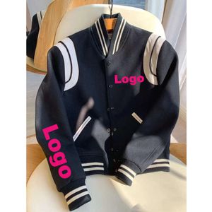 Chaquetas de cuero de moda de primavera de retales delgadas de manga larga de béisbol cortas negras personalizadas para mujer chaqueta Bomber 33