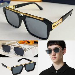 Lunettes de soleil à verres noirs personnalisés double pont teintes emblématiques Z1802 woemn Nouvelle marque Protection UV Faisceau supérieur Logo doré Conception Conduite Lunettes à grande monture surdimensionnées