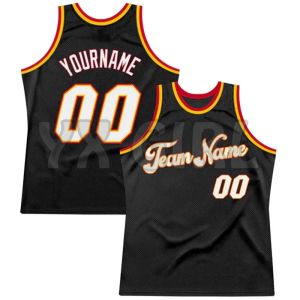 Aangepaste zwarte wit-zilver grijze ronde nek rib-gebreide basketball jersey tanktops voor mannen jersey persoons en sew team unisex top